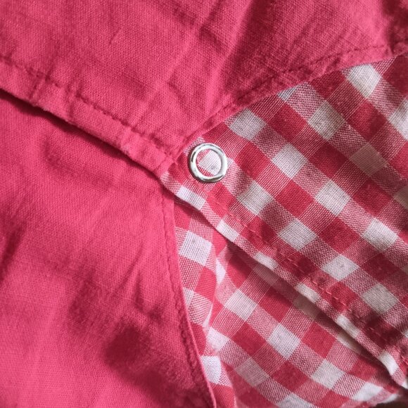 1OF1 5T Girls Vintage Cowgirl Western Top Checkered Snap Shirt Handmade 1970's - Picture 6 of 6